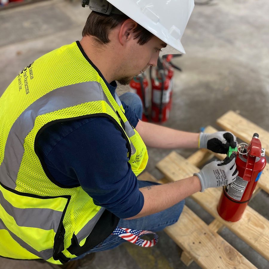 Trusted fire safety professionals providing extinguisher refilling services