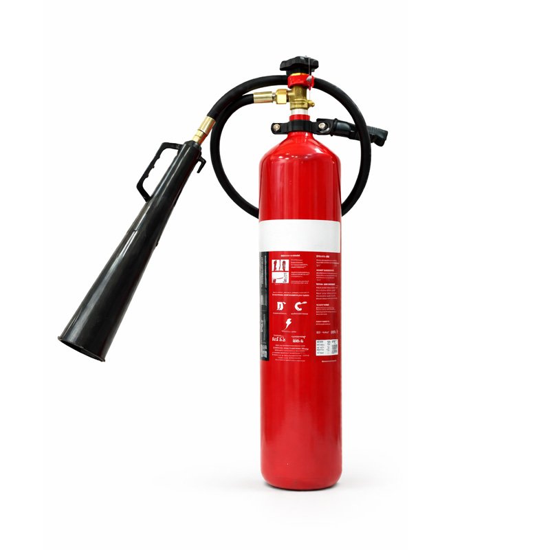 CO2 fire extinguisher for electrical fire protection