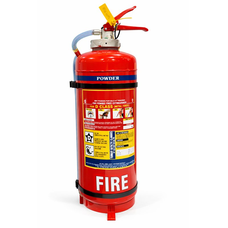 D class fire extinguisher for combustible metal fires