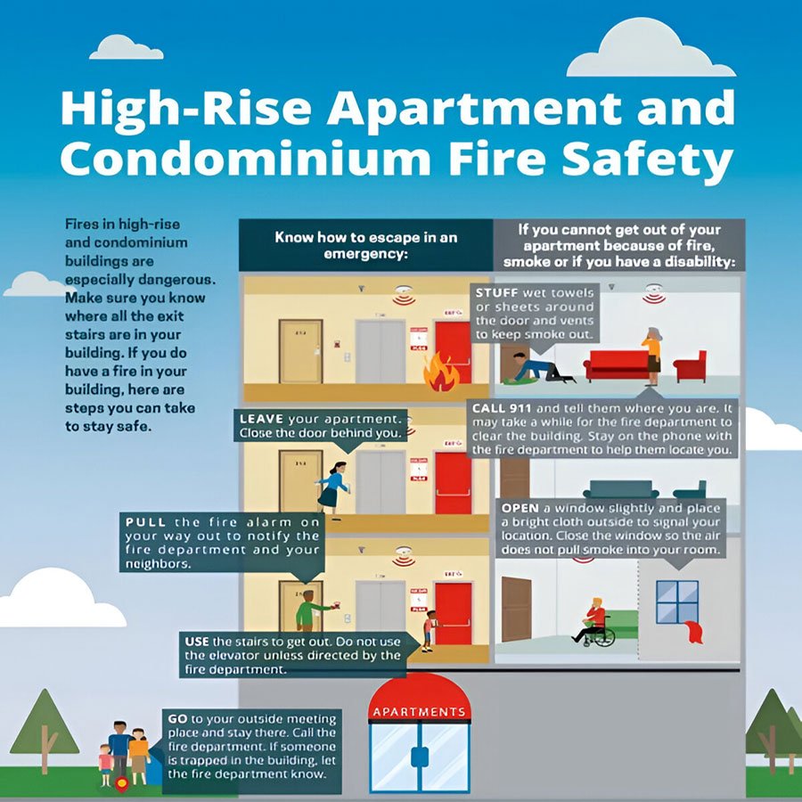 Industrial, healthcare, commercial and residential buildings requiring fire safety audits